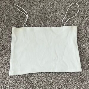 Zara Cream Ribbed Camisole